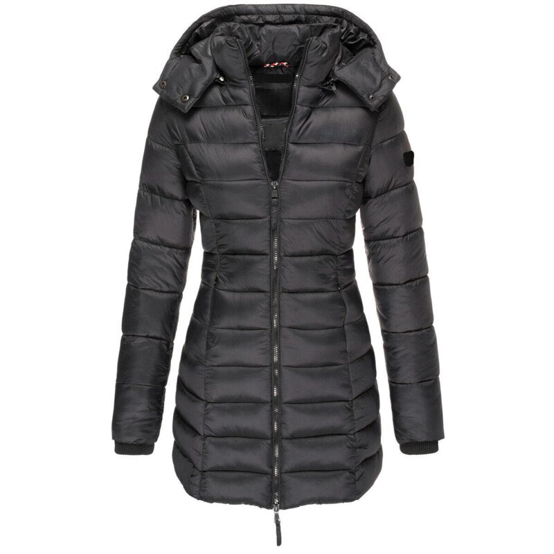 Moderne Puffer Winterjas met Afneembare Capuchon
