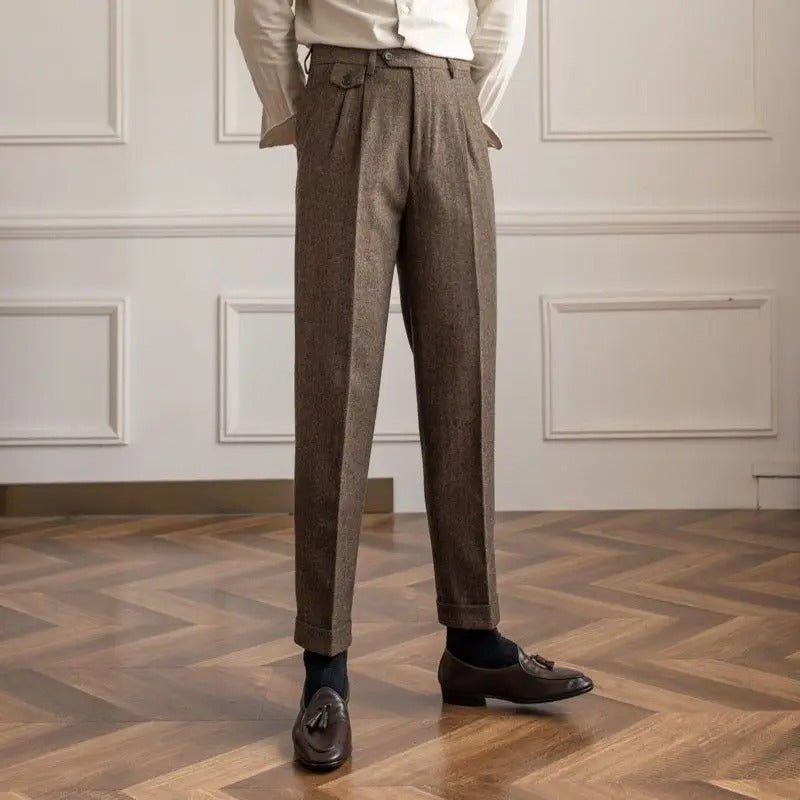 Wollen Straight Fit Broek – Luxe Herenmode