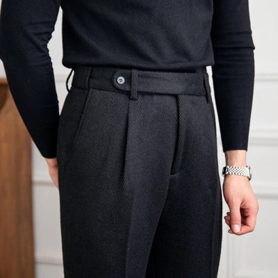 Wollen Pantalon met Rechte Pijp – Luxe Herenmode