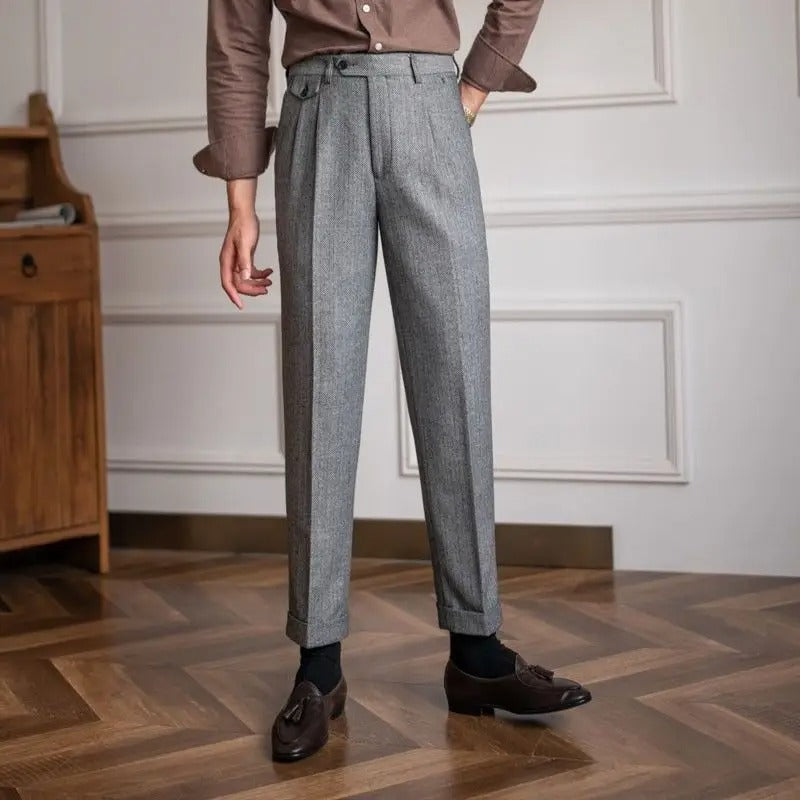 Wollen Straight Fit Broek – Luxe Herenmode