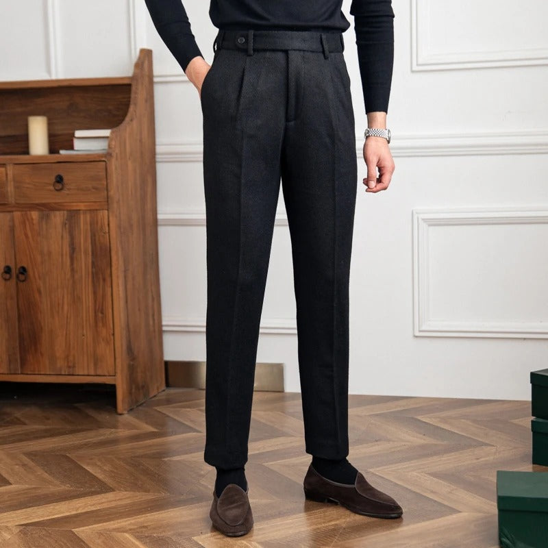 Wollen Pantalon met Rechte Pijp – Luxe Herenmode