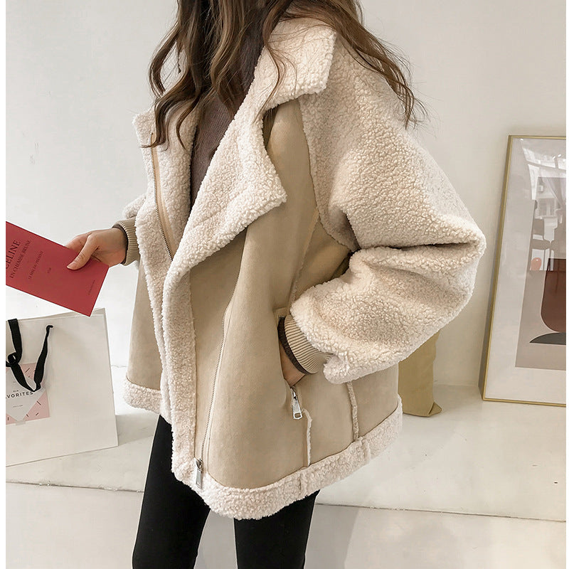 Dames Suède Winterjas – Stijlvol & Warm met Luxe Afwerking