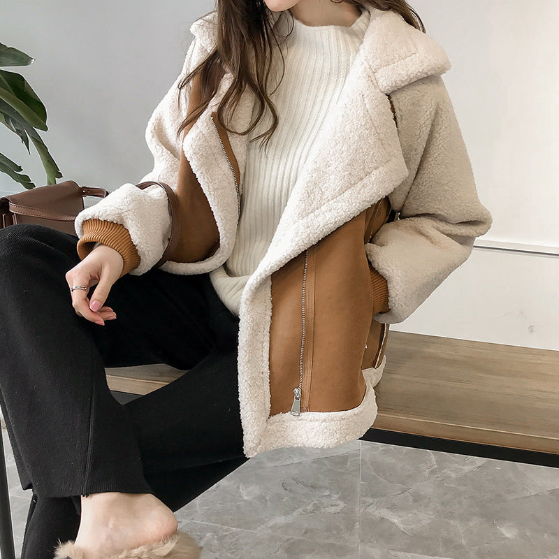 Dames Suède Winterjas – Stijlvol & Warm met Luxe Afwerking