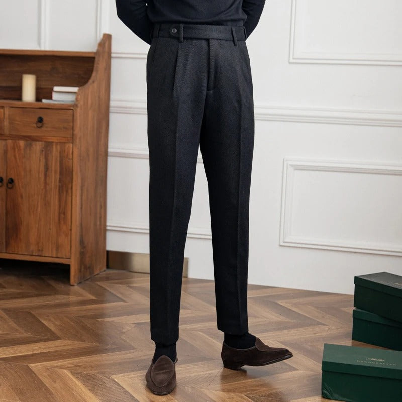 Wollen Pantalon met Rechte Pijp – Luxe Herenmode