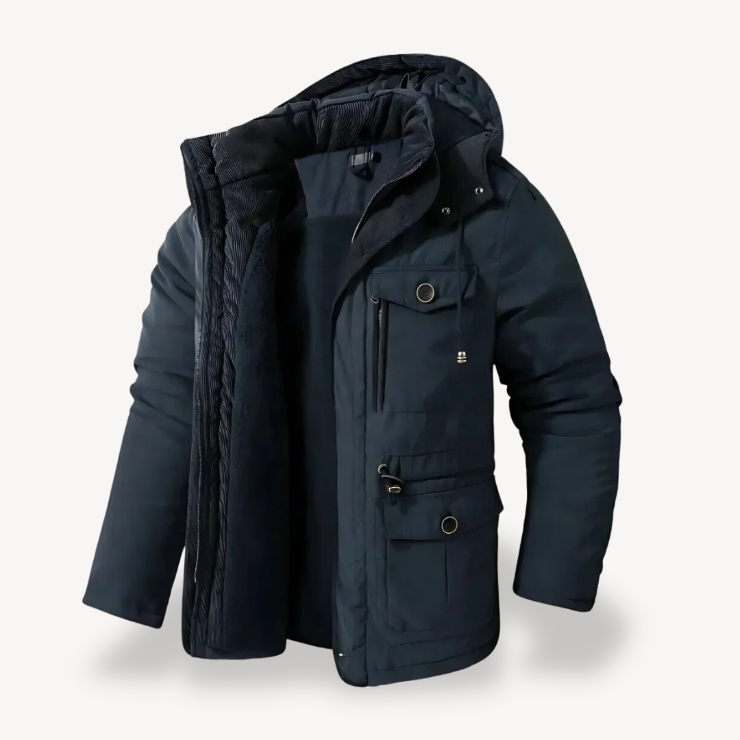 Heren Winter Parka – Waterdicht en Gevoerd met Kunstbont