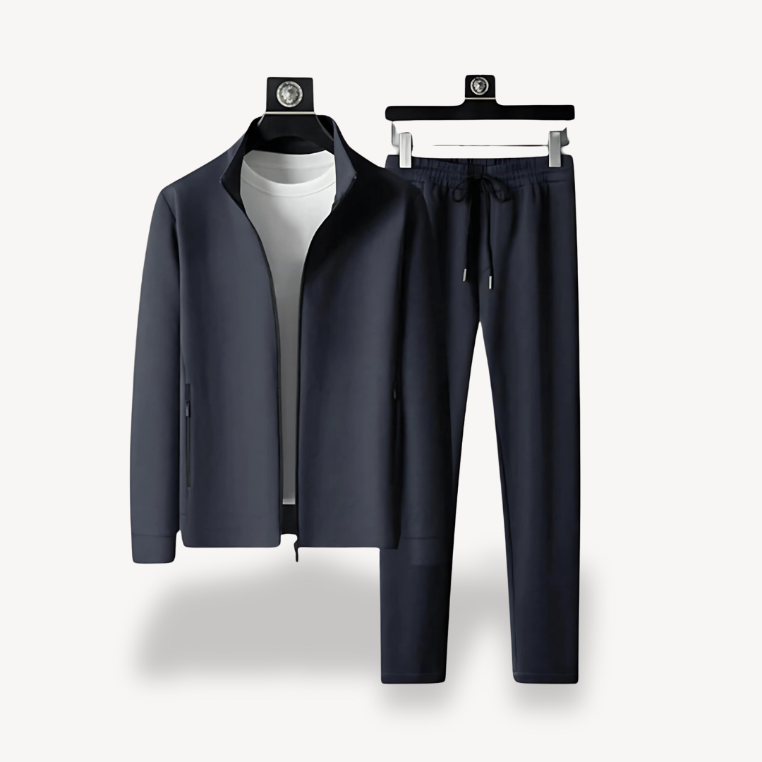 Heren Trainingspak 2-Delig – Slim Fit Hoodie & Joggingbroek Katoen