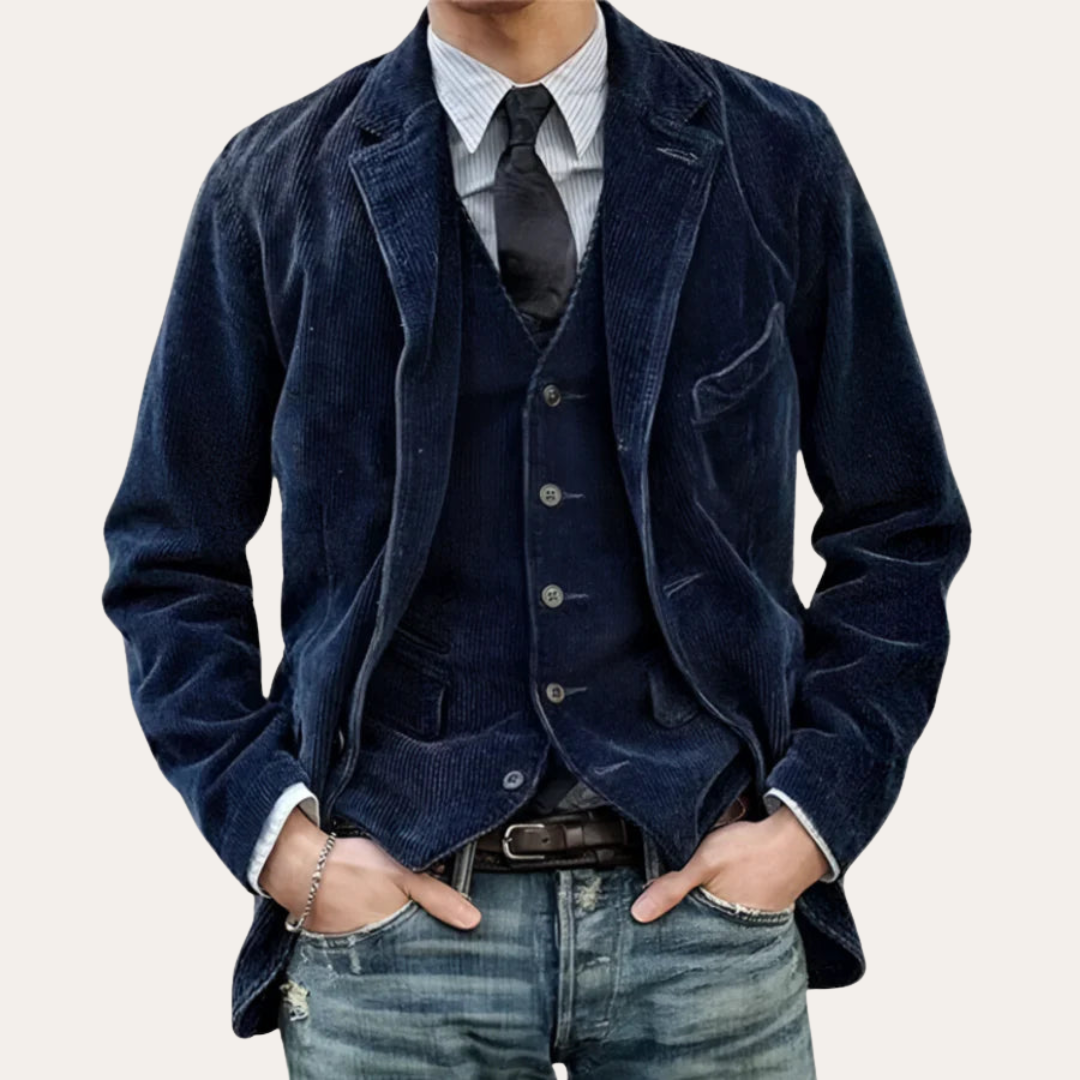 Heren Corduroy Blazer – Tijdloze Klassieker met Comfort