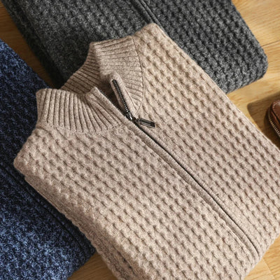 Xavier Merino Wollen Heren Vest met Full-Zip
