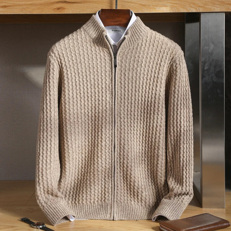 Xavier Merino Wollen Heren Vest met Full-Zip