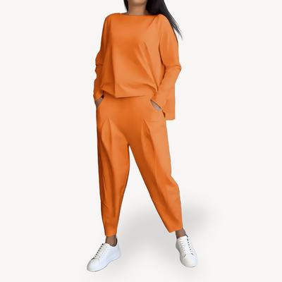 Dames Katoenen Lounge Set – Comfortabele 2-Delige Outfit