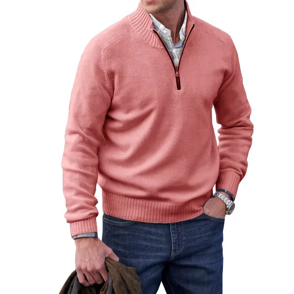 Lugano Kasjmier Pullover met Rits