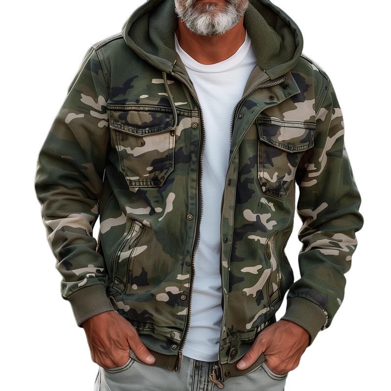 Emiliano Cargo Jas met Capuchon – Camouflage