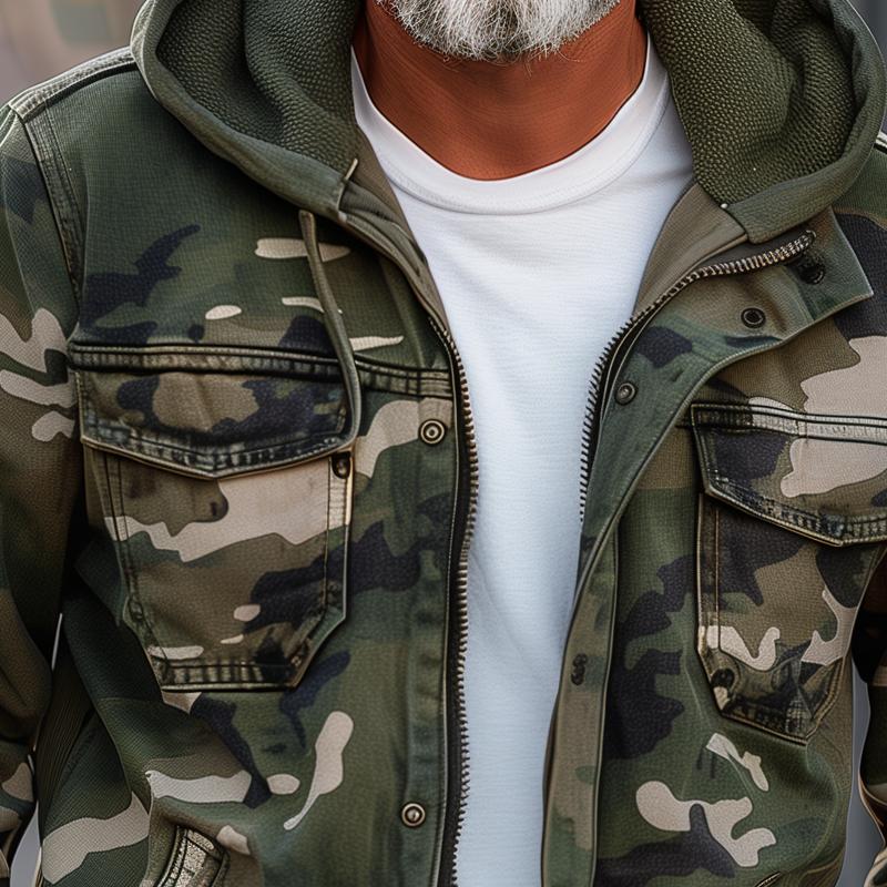 Emiliano Cargo Jas met Capuchon – Camouflage