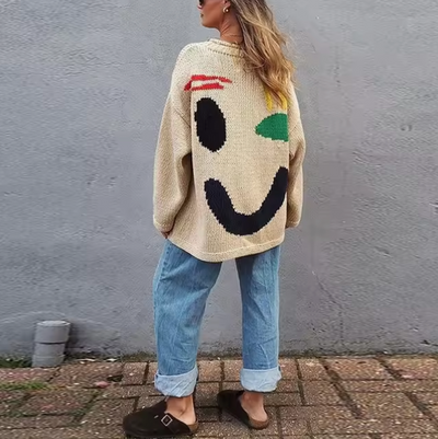 Elena – Oversized Boho Knit Trui