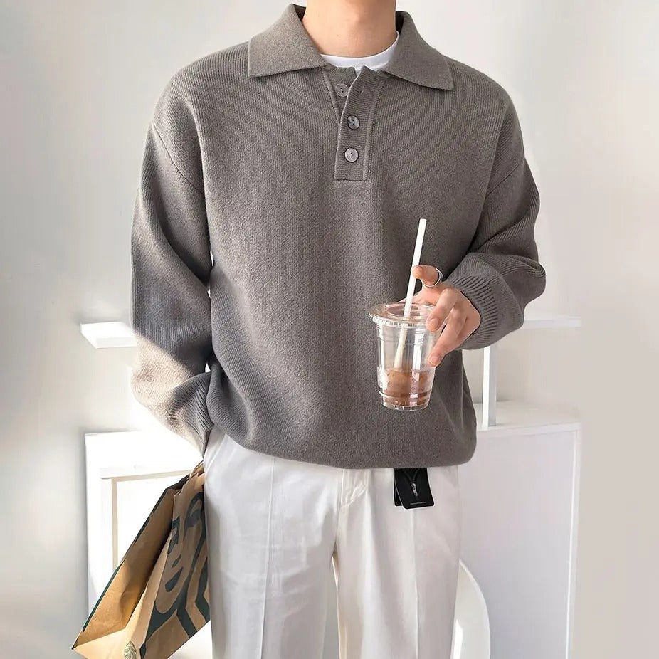 Polo Sweater – Tijdloze Herenmode met Luxe Uitstraling