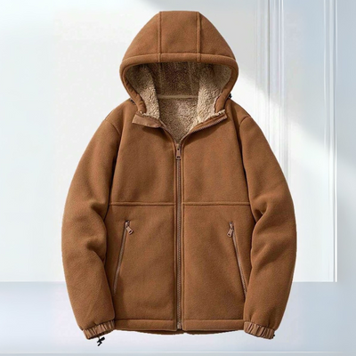 Heren Fleece Winterjas met Capuchon – Licht & Warm