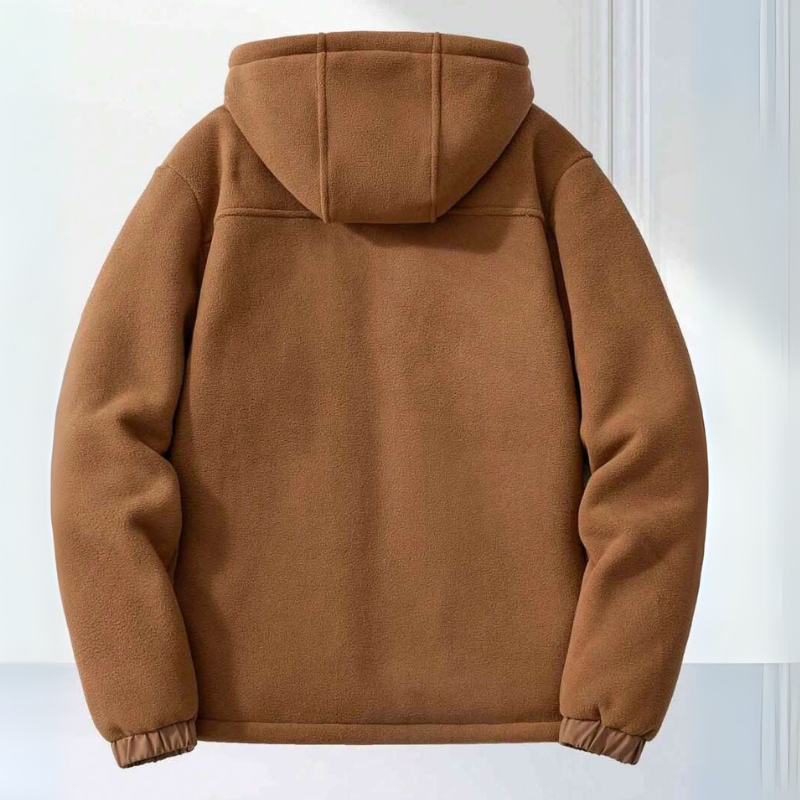 Heren Fleece Winterjas met Capuchon – Licht & Warm