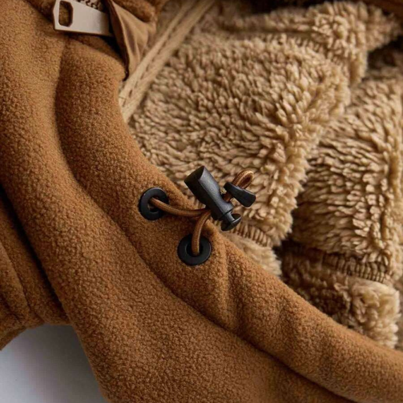 Heren Fleece Winterjas met Capuchon – Licht & Warm