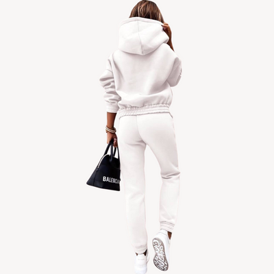 Dames Katoenen Sweat Set – Hoodie & Joggers