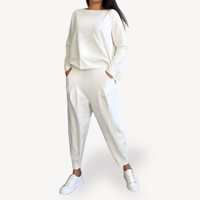 Dames Katoenen Lounge Set – Comfortabele 2-Delige Outfit